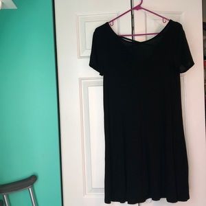 black flowy dress